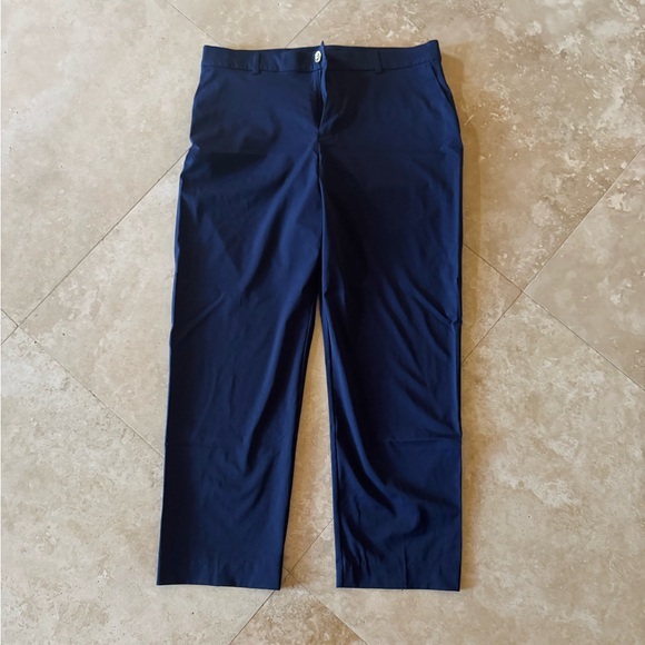 Lilly Pulitzer Nylon Blend True Navy Pants - ankle length size 12 - Picture 1 of 6